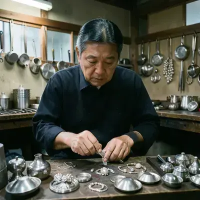 金属工房・銀細工師 岡田智のポートレート
